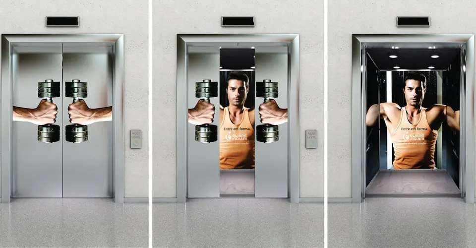 Advertising on Elevator