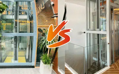 So sánh thang máy kính lắp ở trong nhà và ngoài trời