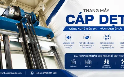 Thang máy gia đình cáp dẹt: Ưu điểm và nhược điểm